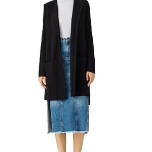 Brown Allan hooded duster cardigan sweater